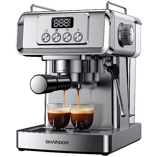 SHARDOR 20-Bar Espresso Machine for Home Barista, Espresso Coffee Maker with Temp Display, Built-... | Amazon (US)