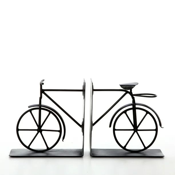 Decorative Tabletop Bicycle Bookend Black, Set of 2 | Walmart (US)