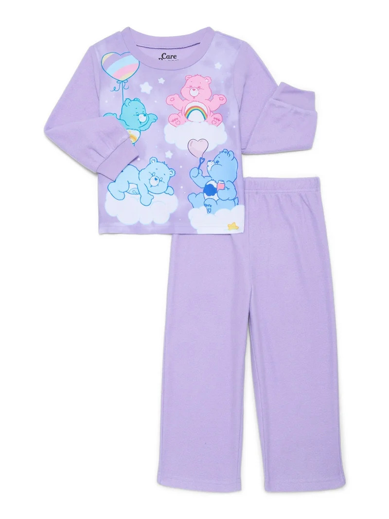 Care Bears Toddler Girls Long Sleeve Top and Pants Pajama Set, 2-Piece, Sizes 12M-5T | Walmart (US)
