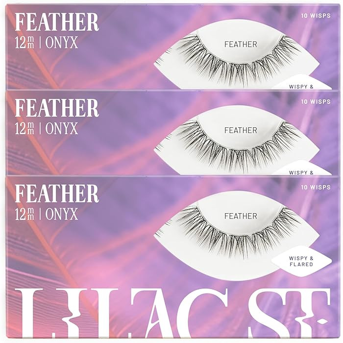 Lilac St - Feather Natural Faux Eyelash Clusters (12mm, 3 Pack) - Cat Eye Look - DIY Lash Extensi... | Amazon (US)