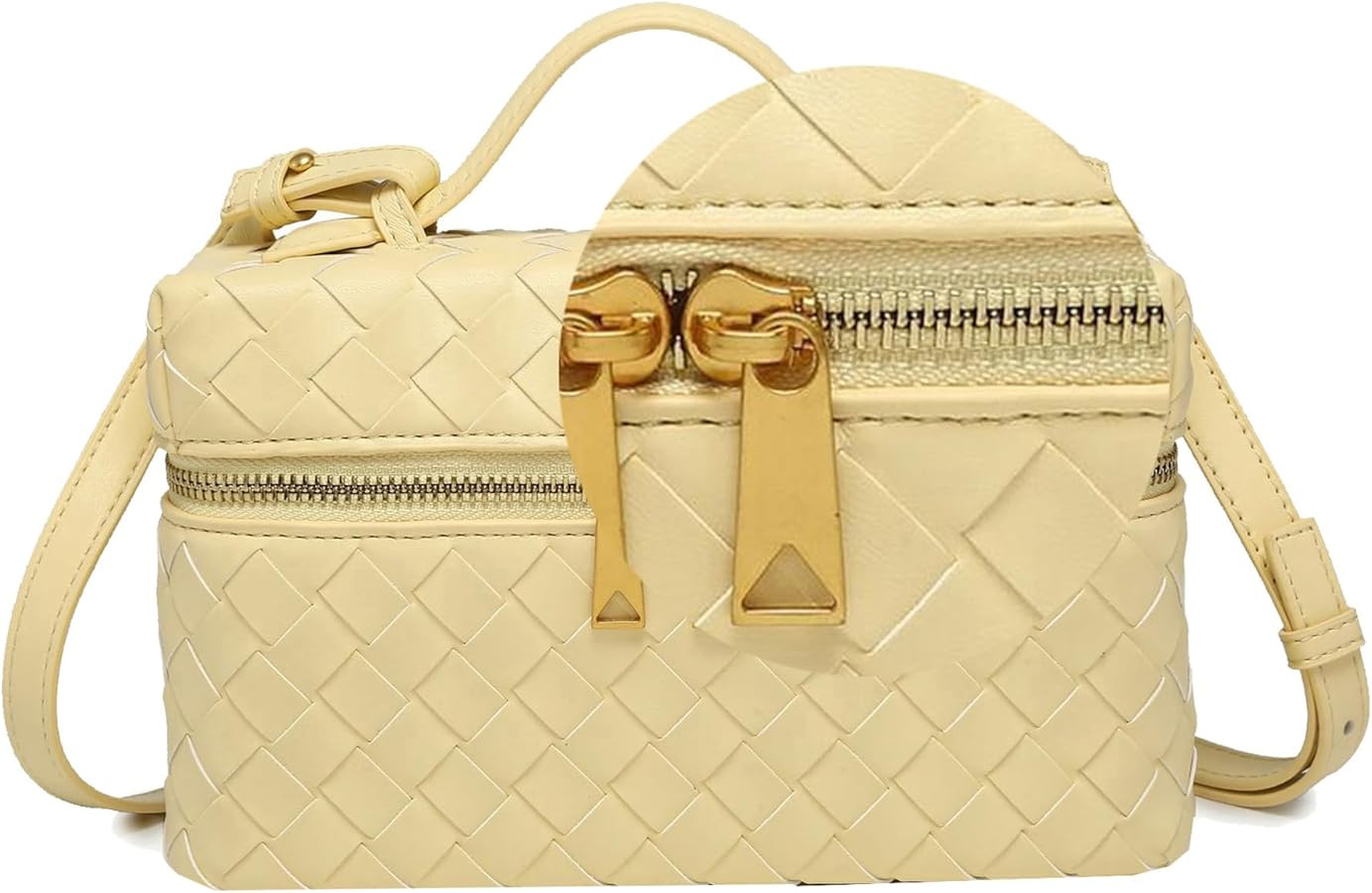 Mini Woven Crossbody Purse Square Box Bags Top-Handle Tote Handbag Shoulder Bag Cute Satchels Tre... | Amazon (US)