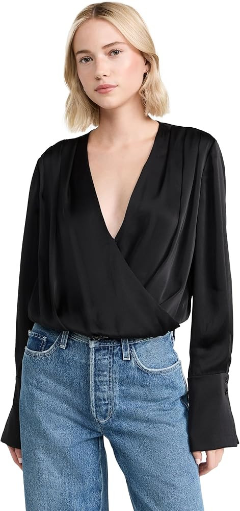 Favorite Daughter Women's The Date Blouse Thong Bodysuit | Amazon (US)