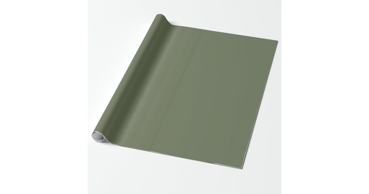 Dark Olive Green Wrapping Paper | Zazzle