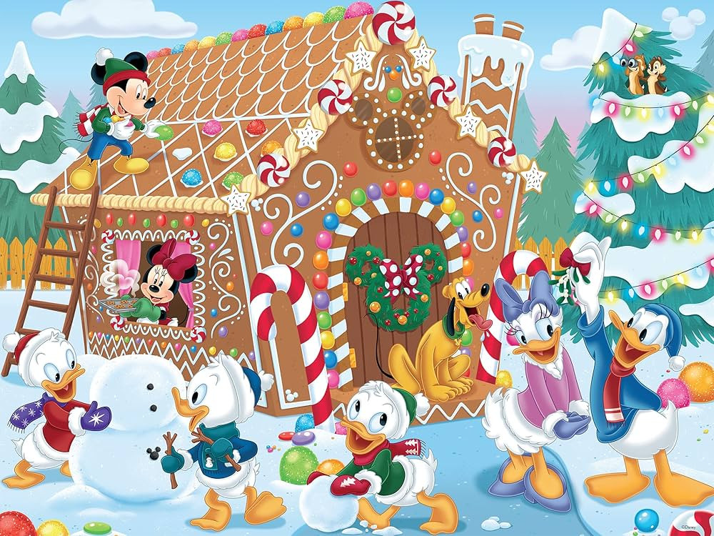 Ceaco - Disney - Together Time Collection - Holiday - Mickey’s Gingerbread House, (3) Piece Siz... | Amazon (US)
