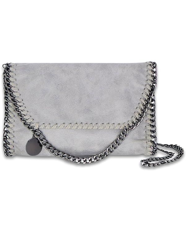 Alicia Crossbody Purse - Stunning Vegan Leather Purse with an Adjustable Chain Shoulder Strap for... | Amazon (US)