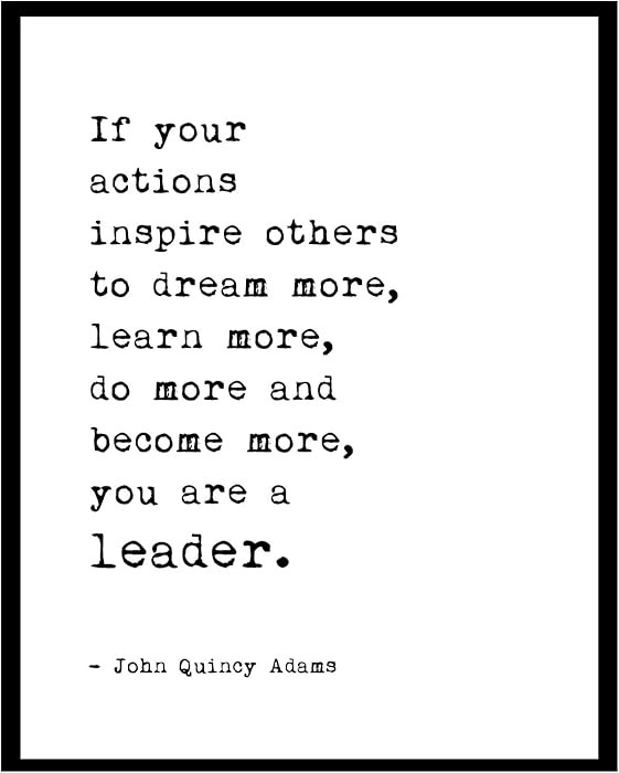 If Your Actions Inspire Others To Dream More Learn More, Inspiring Leadership Quote, Boss Gift, L... | Amazon (US)