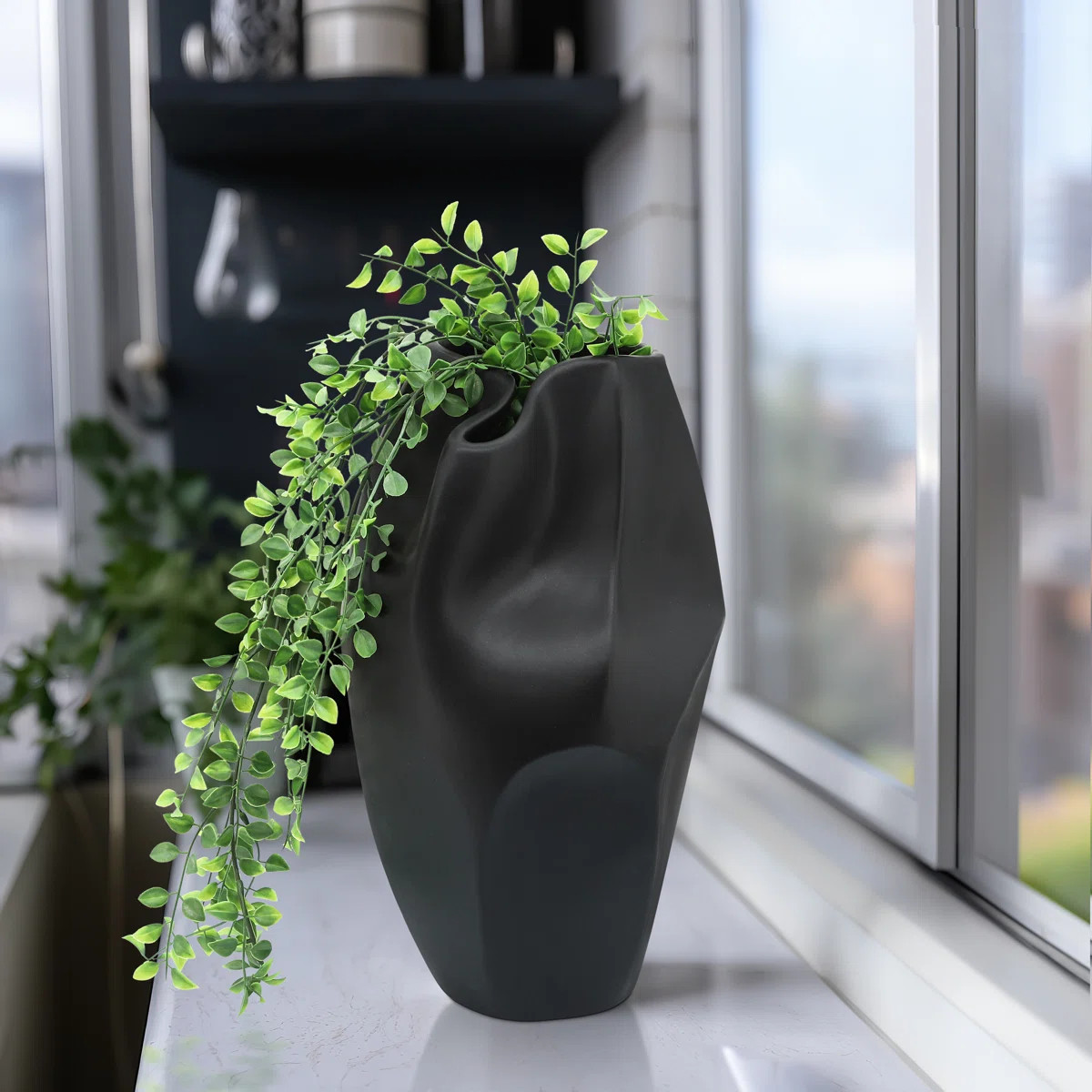 Modern Stoneware and Ceramic Vase - Sculptural Decorative Accent for Contemporary Home Decor | Wayfair North America