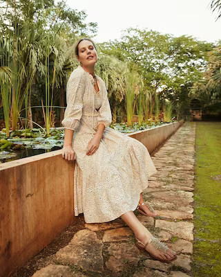 Ruffle Neck Tiered Dress | Chico's