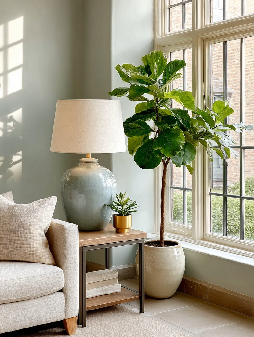 If your living room feels like it needs a refresh, you don’t need a full redesign. Sometimes, two intentional pieces are all it takes.

A sculptural table lamp with a soft ivory or muted blue base paired with a fiddle leaf tree instantly transforms a corner. The lamp brings elegance and warmth, while the greenery adds life, movement, and that natural softness every room needs.

During the day, the tree becomes the focal point, catching light and creating depth. At night, the glow of the lamp enhances the leaves and creates a calm, layered atmosphere that feels both elevated and inviting.

This is how modern homes are evolving. Less about adding more, and more about choosing the right pieces that work together.

If a space feels incomplete, look at your corners. That is where the transformation begins.

#LivingRoomRefresh #HomeStylingIdeas #ModernHomeDecor 

 #LTKHome