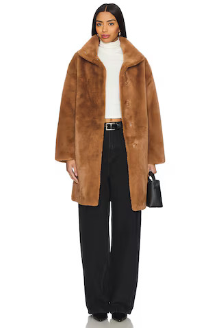 Apparis Blair Mid Length Coat in Camel from Revolve.com | Revolve Clothing (Global)