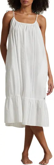 Cotton Poplin Tiered Nightgown | Nordstrom