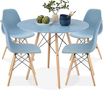 Best Choice Products 5-Piece Dining Set, Compact Mid-Century Modern Table & Chair Set for Home, A... | Amazon (US)