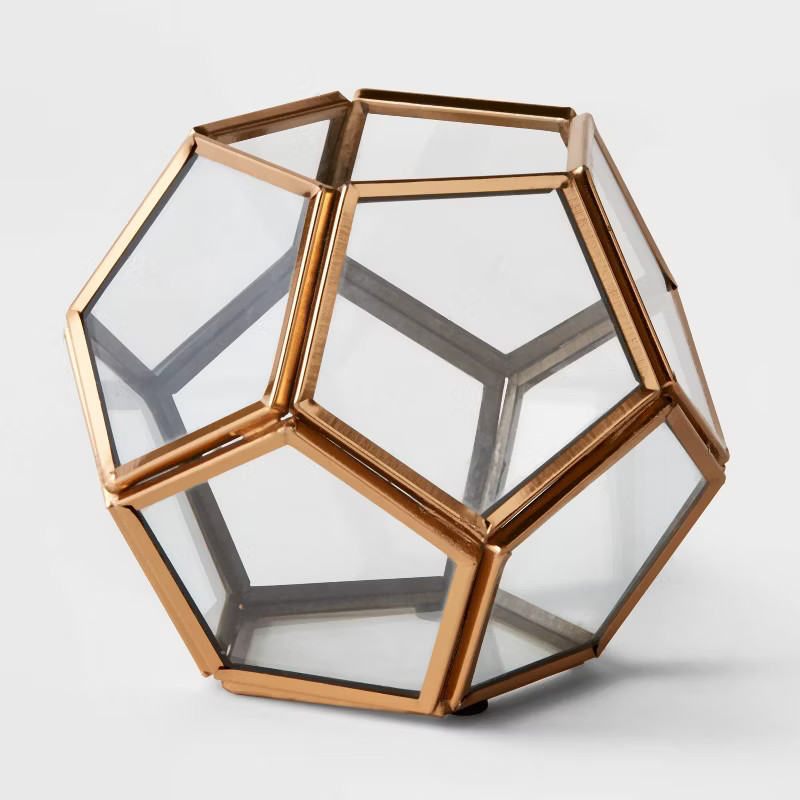 4"x4.25" Tealight Glass Candle Holder Gold - Wondershop™ | Target