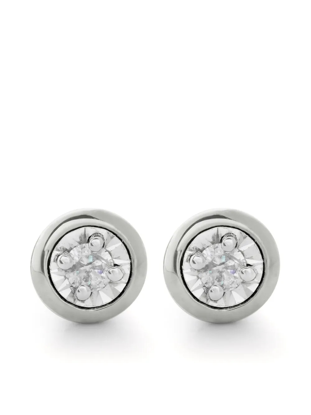 Monica Vinader Diamond Stud Earrings - Farfetch | Farfetch Global