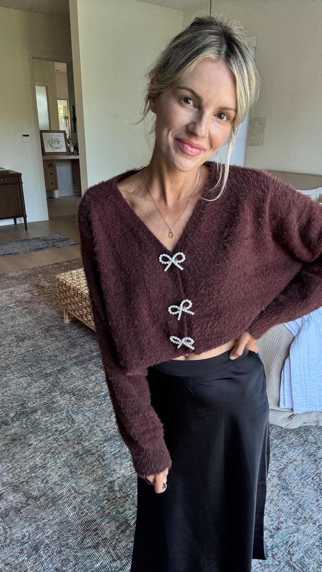 I’ve shared the sweater before and I just think it’s the cutest ever! But this is my first time sharing this skirt! I’m wearing a size small, which is my normal size. This is the perfect holiday skirt to wear all season long! The way it drapes is so gorgeous and the material is silky and expensive feeling. I absolutely love it! You could pair with all your holiday sweaters!

Also scroll through my recent few posts, cause there’s more options there and you can use my code to get discounts and an even bigger discount, depending on how much you spend. Codes are below. You can also search the word Cupshe and all of my Cupshe posts will pop up that way. You’ll have a huge selection to choose from to pick just what’s right for you!

Code LoveAli15 will get you 15% off orders over 70USD+ and code LoveAli20 will get you 20% off orders over 109USD+

#LTKSeasonal #LTKFindsUnder50 #LTKOver40