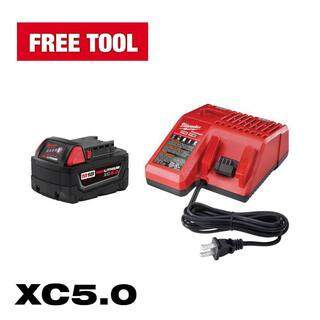 M18 18-Volt Lithium-Ion XC Starter Kit with One 5.0Ah Battery and Charger | The Home Depot