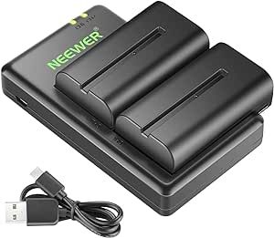 NEEWER NP-F550 Battery Charger Set Compatible with Sony NP-F970 F750 F770 F960 F550 F530 F330 F57... | Amazon (US)