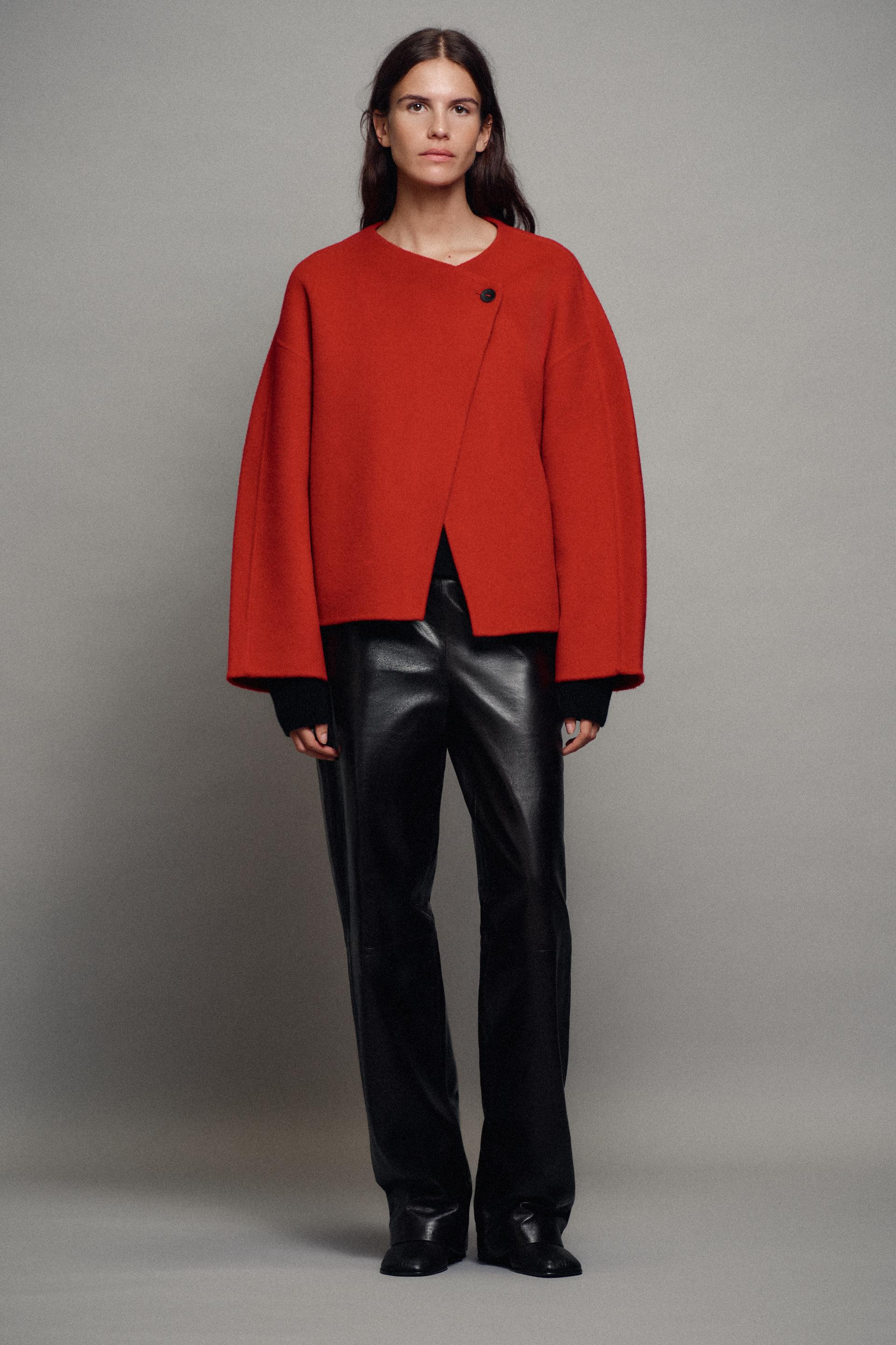 Zara - Zw Collection Short Wool-Blend Coat - Ecru - Xs - Woman | Zara UK