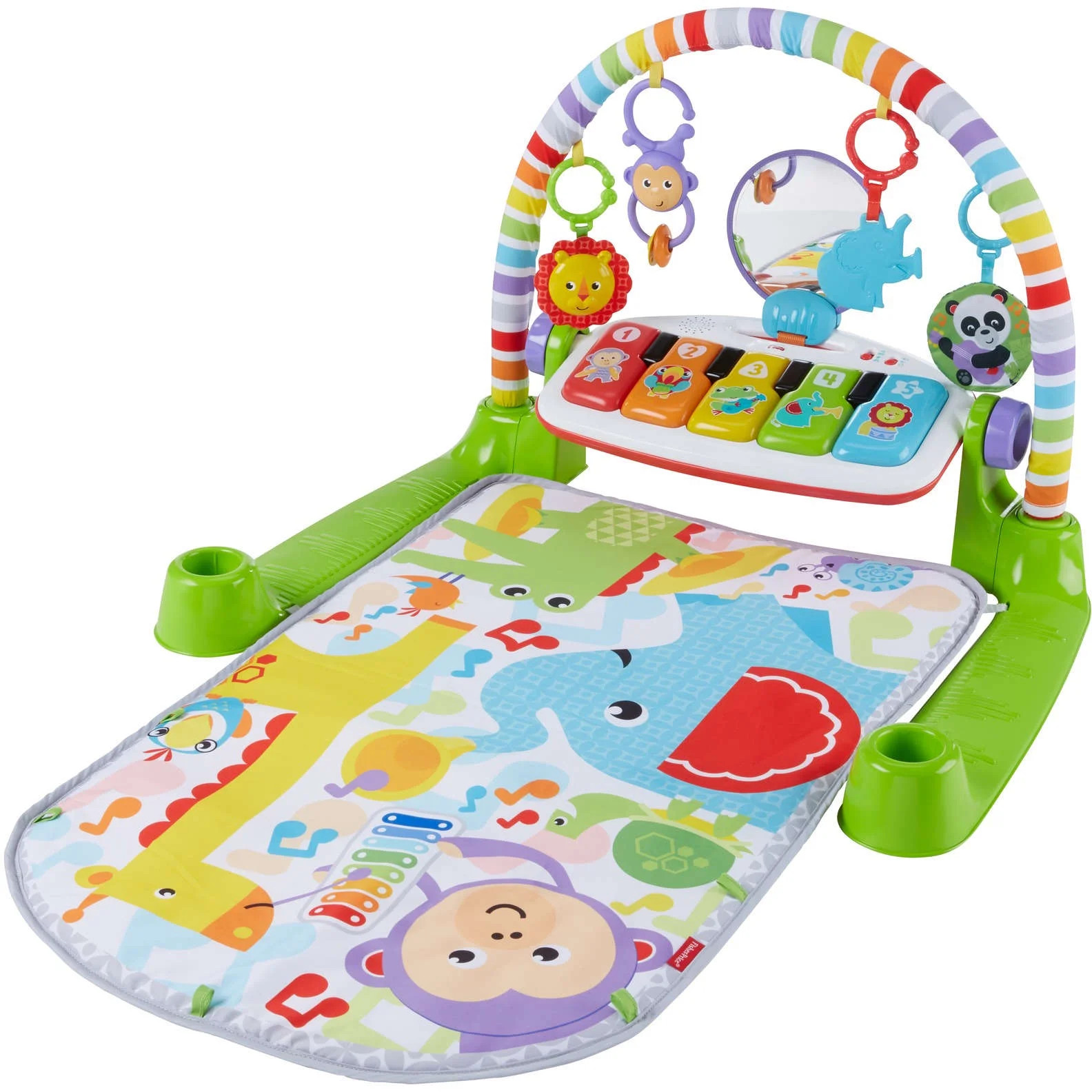 Fisher-Price Deluxe Kick & Play Removable Piano Gym, Green - Walmart.com | Walmart (US)