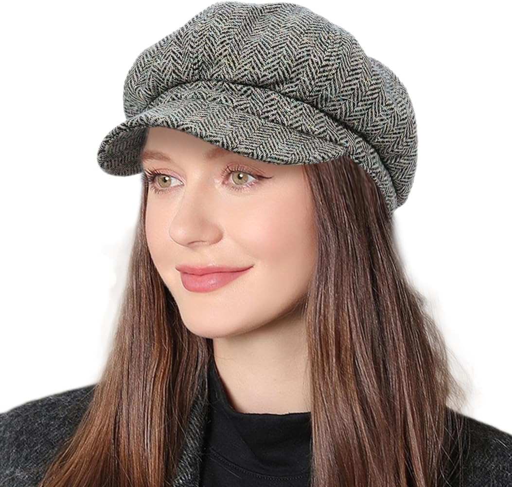 Womens Newsboy Caps Cabbie Gatsby Hat Visor Beret Hat Fashion Ladies Pageboy Caps for Womens Hat | Amazon (US)