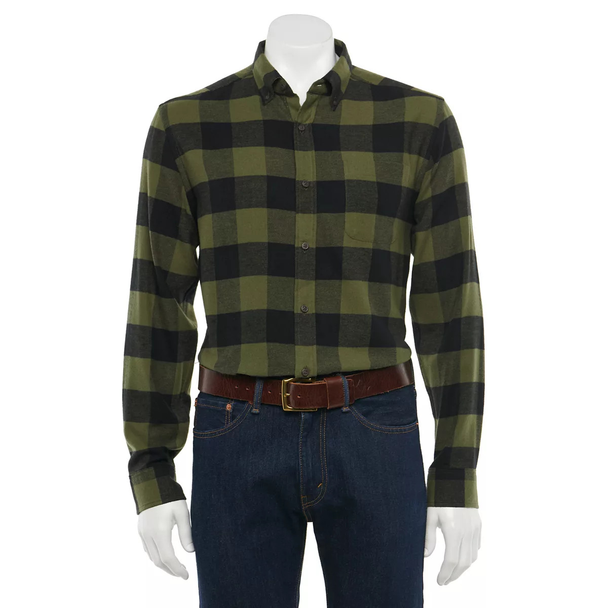 Men's Croft & Barrow® Extra-Soft Woven Flannel Button-Down Shirt | Kohl's