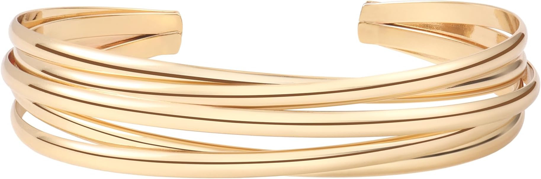 Gold Bangle Cuff Bracelets for Women Trendy Chunky Adjustable Twist Love Textured Bracelet Jewelr... | Amazon (US)