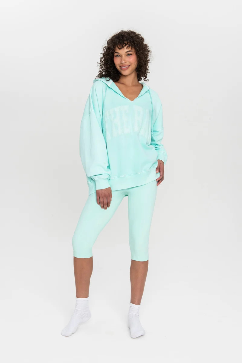SPLIT NECK HOODIE MINT | The Bar