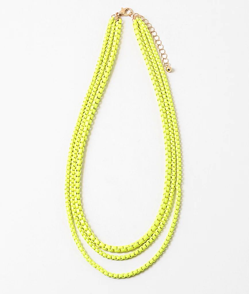 Neon Triple Strand Necklace | Erin McDermott Jewelry