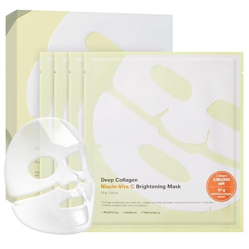 SUNGBOON EDITOR Deep Collagen Niacin-Vita C Overnight Mask | Brightening & Wrinkle Care Mask | 2,160,000PPB Collagen + Niacinamide + Vita C | Korean Skincare, 4ea | Amazon (US)