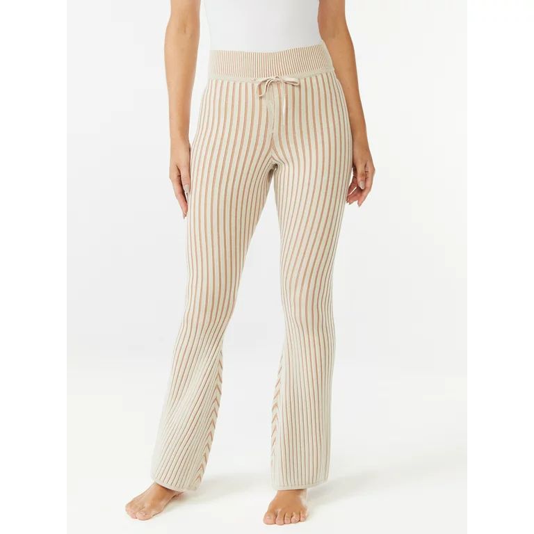 Sofia Intimates by Sofia Vergara Women's Ribbed Flare Pants | Walmart (US)