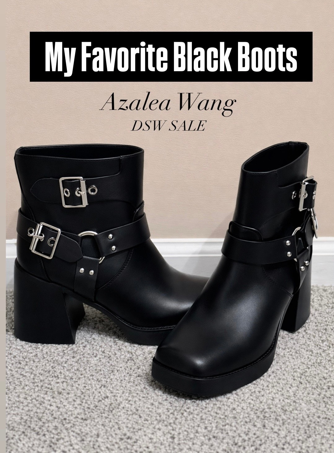 Currently 40% off!!
These Azalea Wang black booties with buckles, studs, & a chunky heel go with half of my winter wardrobe and are so comfortable for nights out  🖤

#LTKWomens #LTKShoes #LTKMom #WomensBoots #BlackBoots #BlackShoesForWomen #ForHer #WomensBoots #GirlsBoots #Booties #BootsForHer #Studded #Buckle #ThickHeal #AzaleaWang #PriceDrop #DWS #FauxLeather #Boots #ShoeSalr

#LTKSeasonal #LTKSaleAlert #LTKFindsUnder100