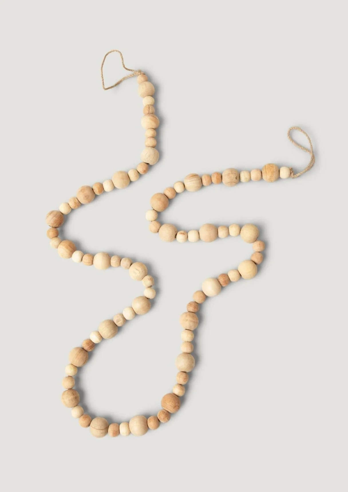 Natural Mango Wood Bead Christmas Garland - 60" | Afloral