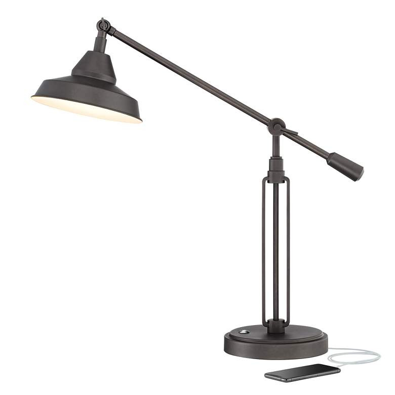 Franklin Iron Turnbuckle Industrial Bronze Adjustable USB Desk Lamp - #32Y24 | Lamps Plus | Lamps Plus