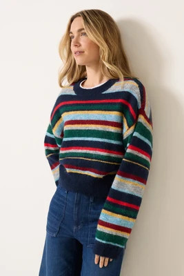 BLANKNYC Women's Change of Scenery Pullover, Size Large, Multicolorskyline Blue | Evereve
