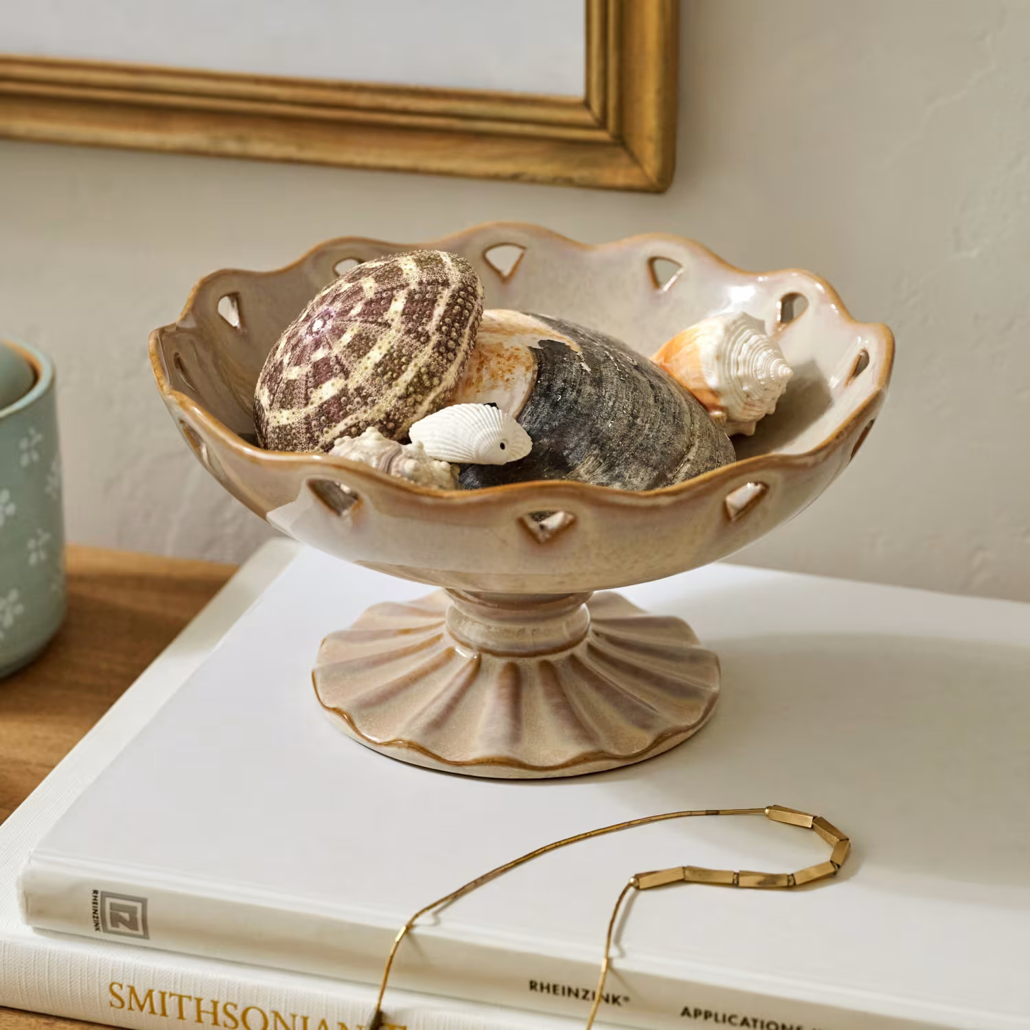 Millie Glazed Ceramic Compote Bowl | Magnolia
