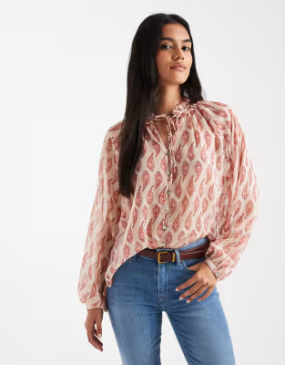 ONLY - Blouse met paisley motief in roze | ASOS | ASOS (Global)
