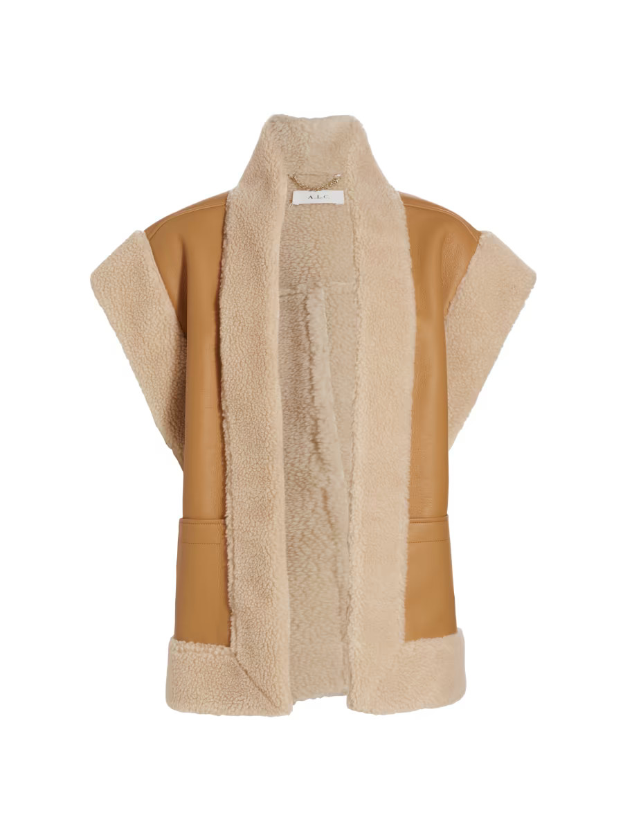 Sutton Shearling-Trim Vest | Saks Fifth Avenue