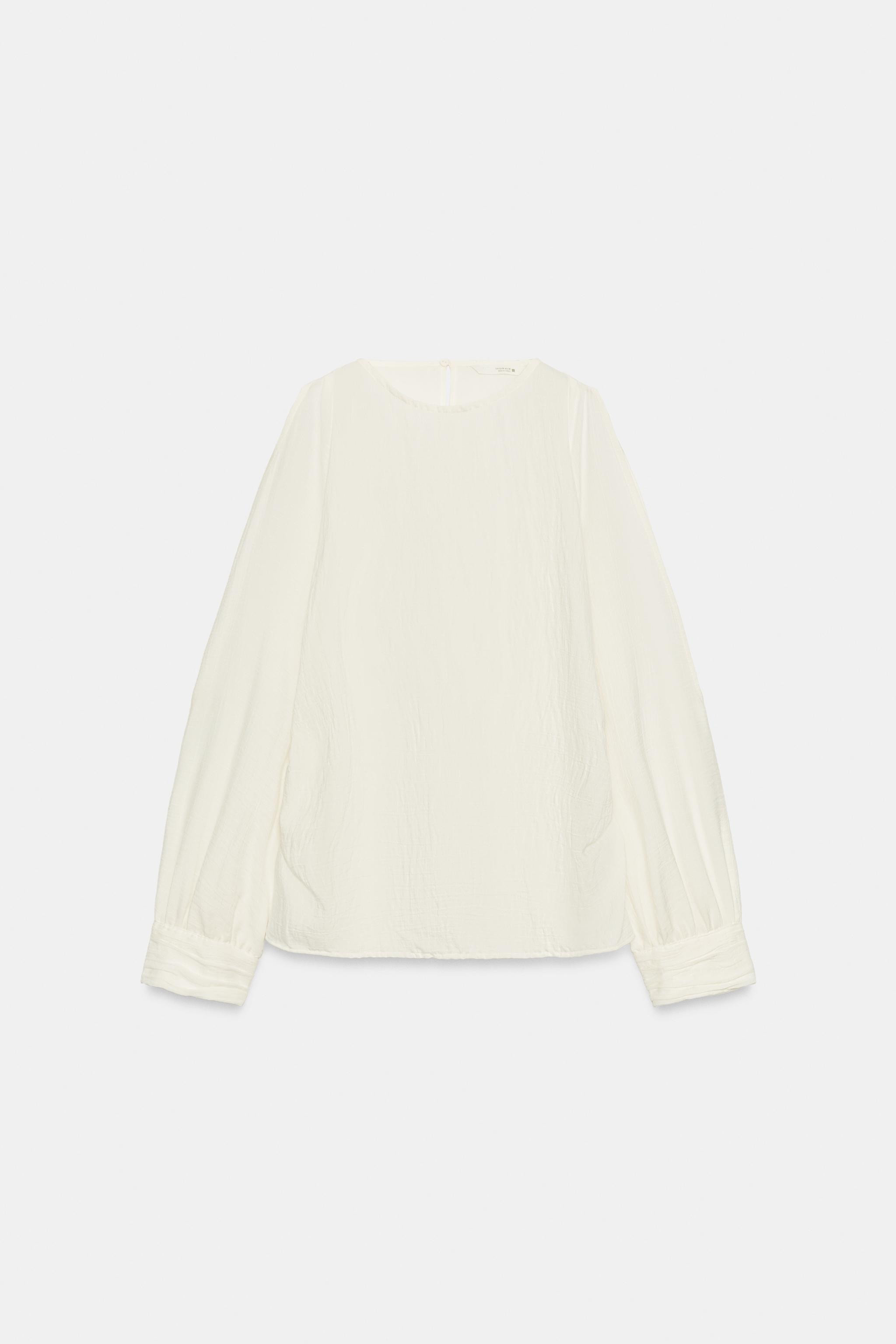 BLOUSE WITH SLEEVE SLITS | Zara US