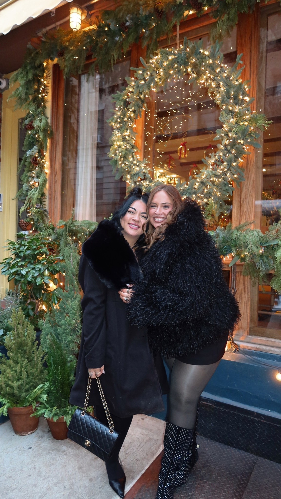 Double trouble in all black looks! Wearing a size 1 in everything! 

#LTKMidsize #LTKHoliday #LTKSeasonal