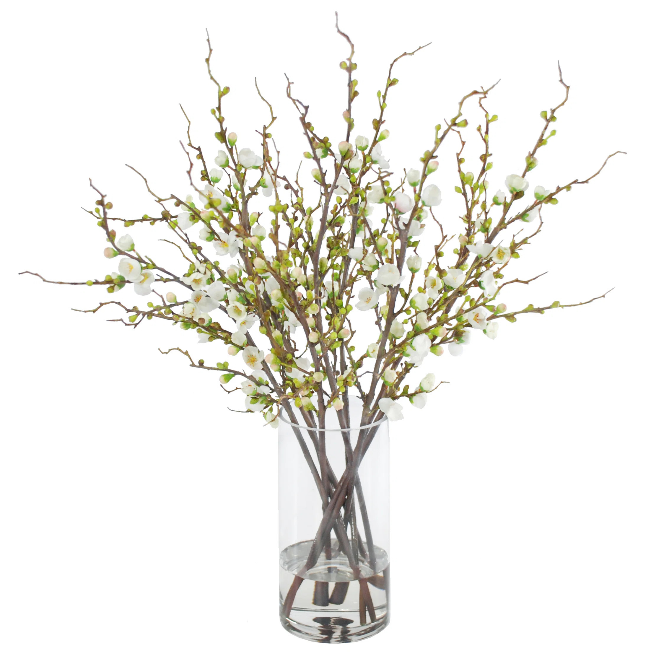 Cherry Blossom Arrangement in Vase | Wayfair North America