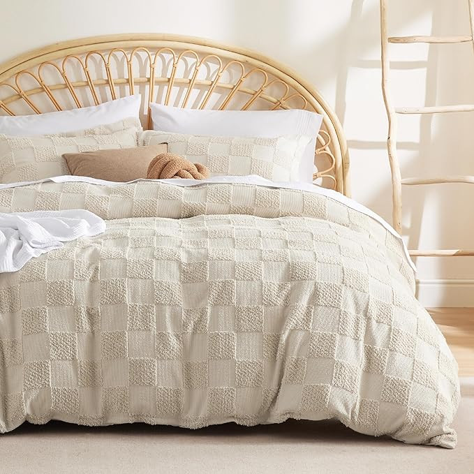 Bedsure Boho Kids Duvet Cover Queen Size（Duvet Insert/Comforter not Included - Checkered Duvet ... | Amazon (US)