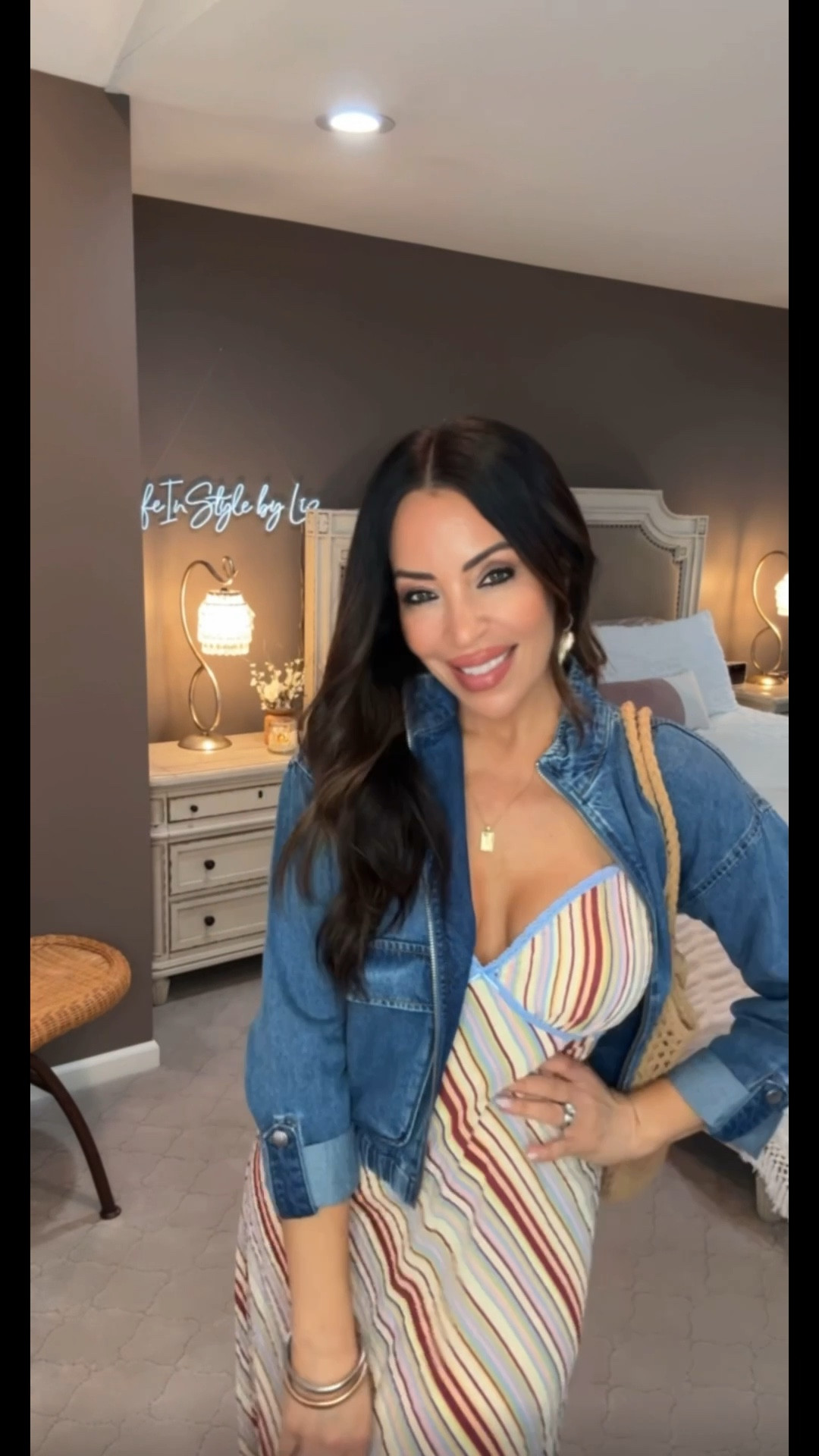 Stripes + Denim = The ultimate duo. 👯‍♀️ Loving how this Walmart maxi transitions so easily. Keep it breezy without the layers, or add a cropped denim jacket for a more structured, everyday look. Either way, it’s a win!
#walmartstyle 

#LTKOver40