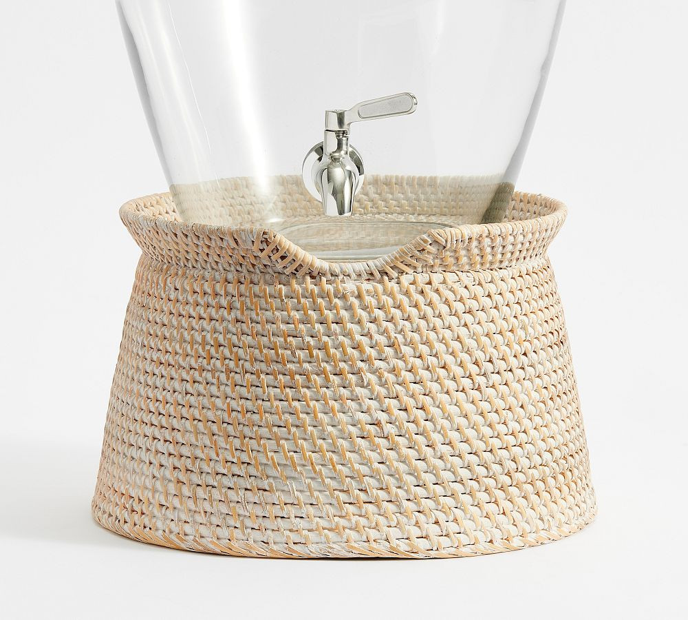 Tava Handwoven Rattan Drink Dispenser | Pottery Barn (US)