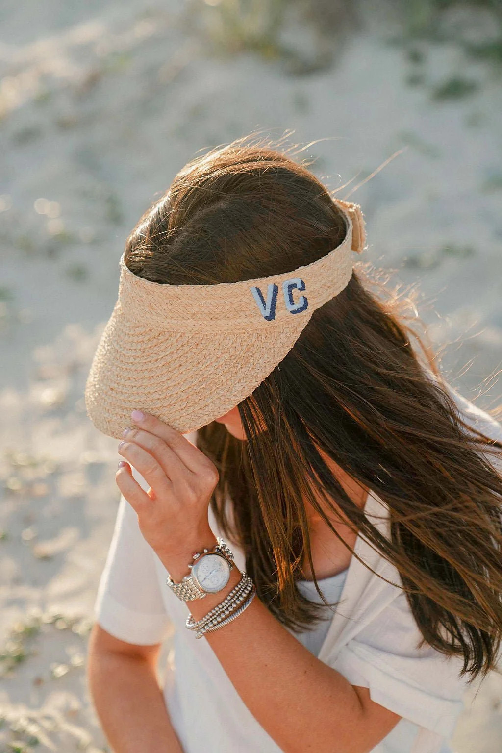 Straw Visor | Sprinkled With Pink