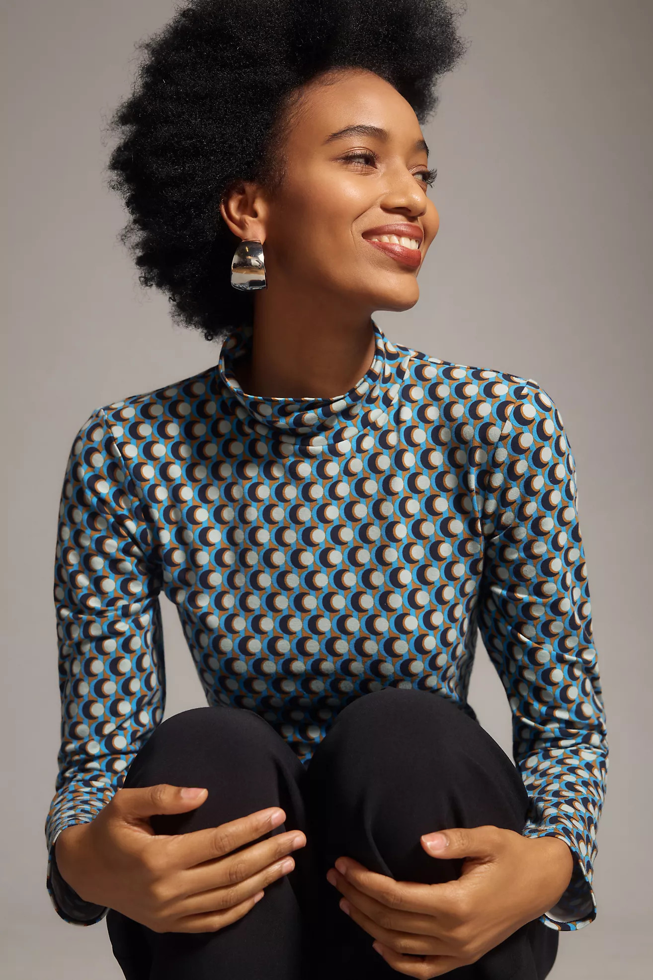 Maeve Printed Turtleneck | Anthropologie (US)