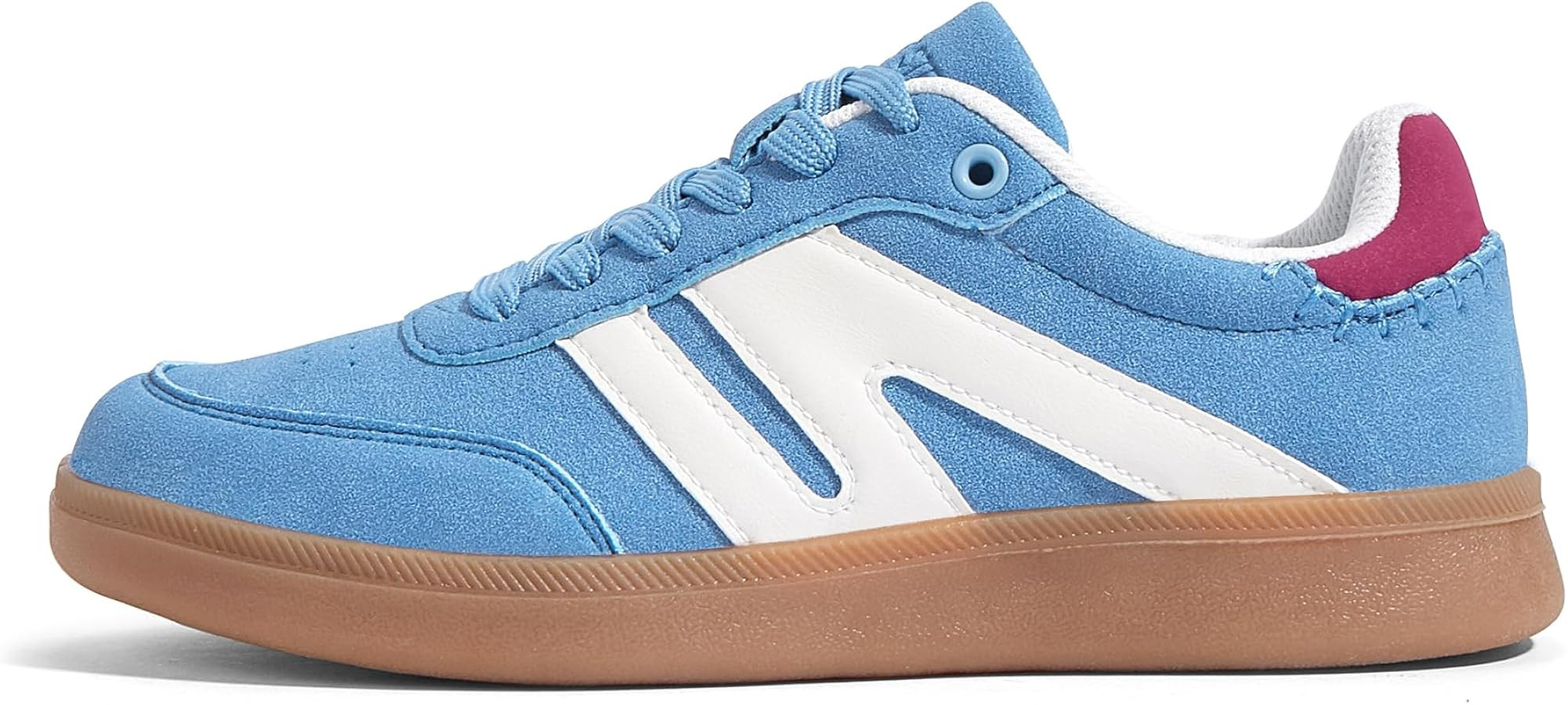 LUCKY STEP Women Classic Retro Gum Sole Fashion Sneakers Casual Tennis Skate Shoe Genuine Leather... | Amazon (US)