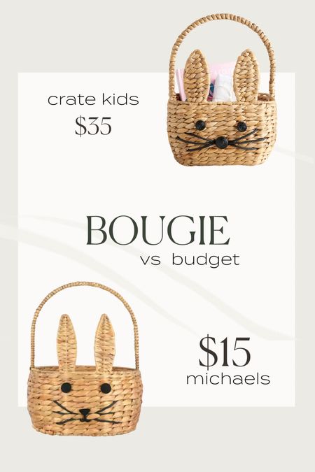 Bunny basket look for less! Sold out online, buy online pickup in store near you! 

#LTKhome #LTKSeasonal