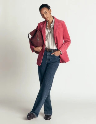 Boden Women's Woodbridge Cord Blazer in Pink | Size 20/22 | Boden (US)