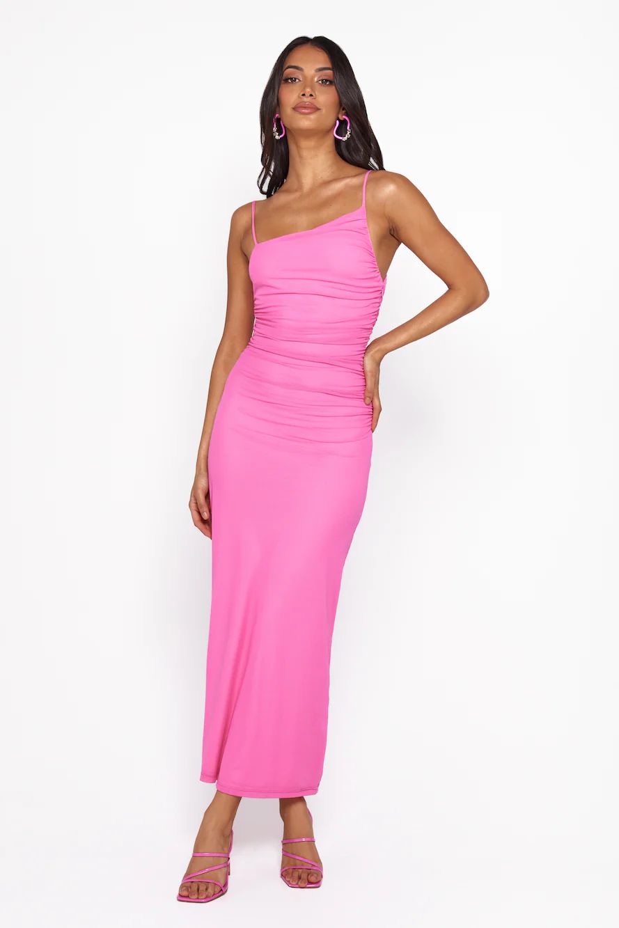 Fit To Love Mesh Maxi Dress Pink | Hello Molly