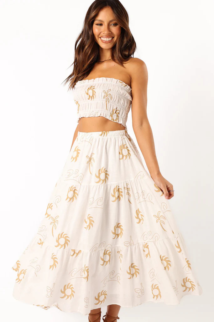 Francesca Two Piece Set - White Beige | Petal & Pup (US)